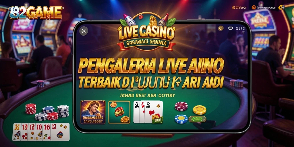 Screenshot gameplay Live Casino di 182GAME menunjukkan dealer profesional dan suasana yang mendebarkan.