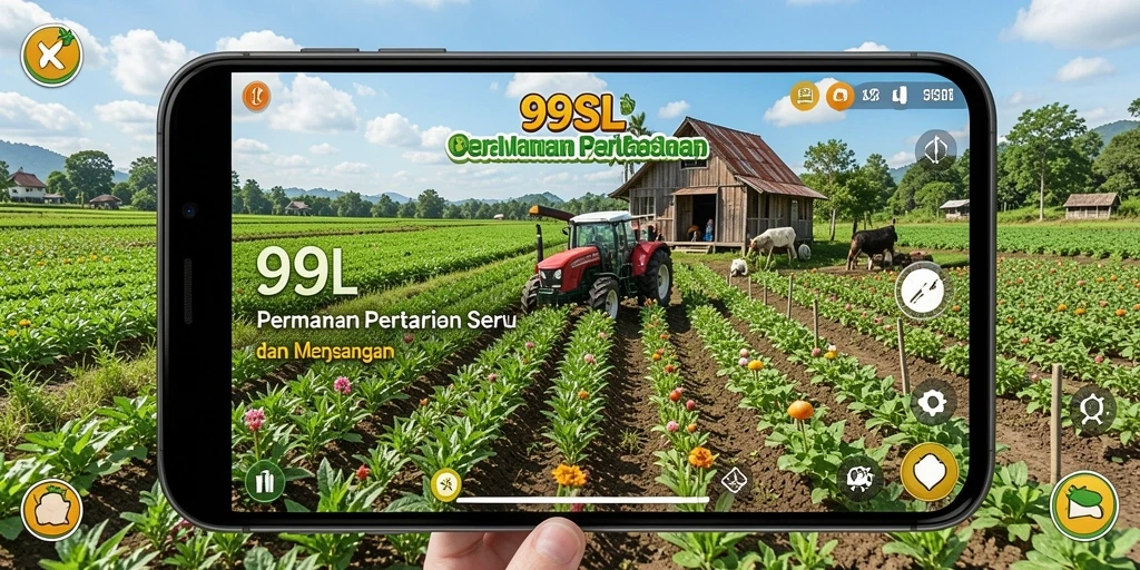 Tampilan gameplay <strong>99SL</strong> menunjukkan aktivitas bertani yang menyenangkan.