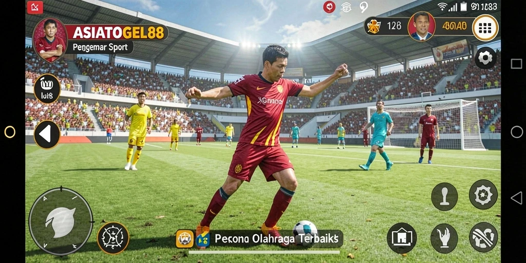 Screenshot gameplay ASIATOGEL88 menampilkan aksi seru olahraga.