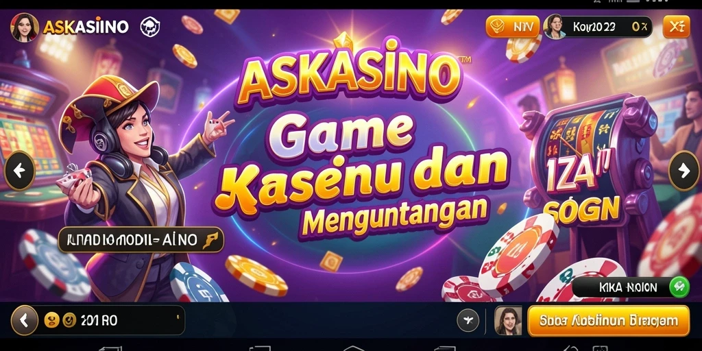 Tampilan gameplay menarik dari ASKASINO dengan berbagai permainan Kasino.