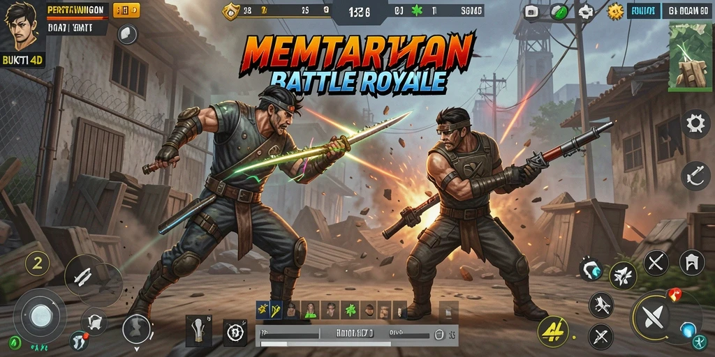 Gameplay seru dan mendebarkan di BUKTI4D Battle Royale.