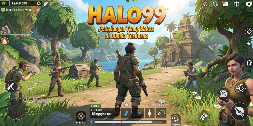 Gameplay Open World HALO99 dengan dunia yang luas dan interaktif.