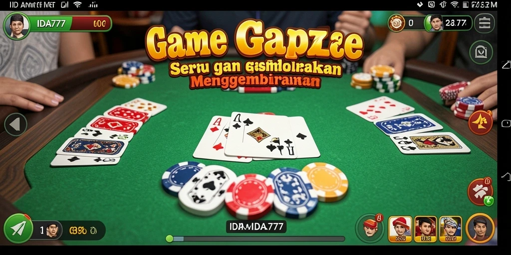 Screenshot IDA777 menampilkan gameplay seru di Gaple.