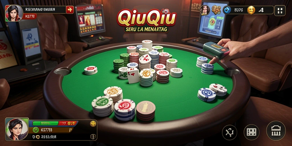 Screenshot KG778 menampilkan gameplay QiuQiu yang mendebarkan.