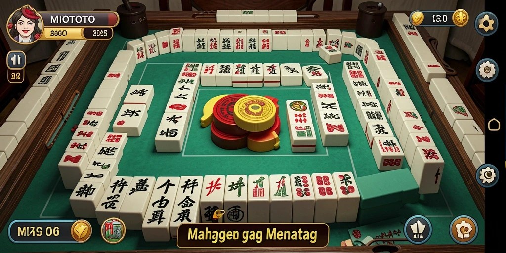 Gameplay MIOTOTO yang menarik dengan desain Mahjong yang indah.