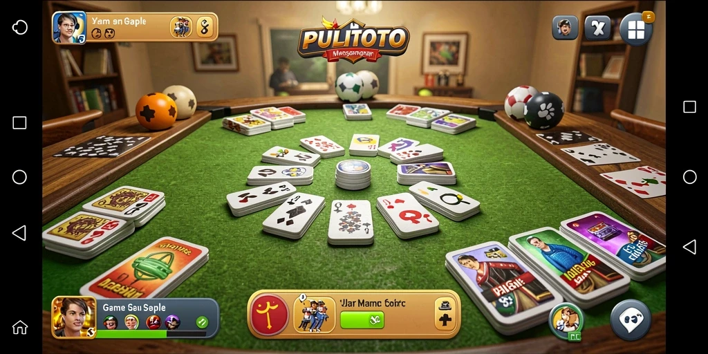 Tampilan gameplay seru dari game Gaple PULITOTO.