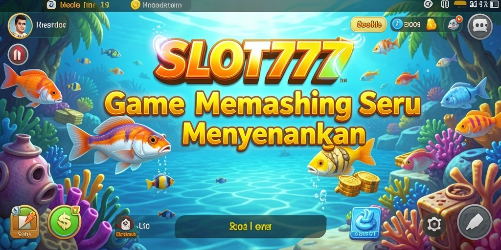Tampilan dinamis gameplay memancing di SLOT777 yang menarik.