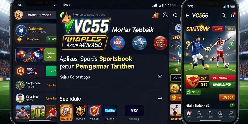 Tampilan gameplay Sportsbook yang dinamis dan interaktif di VC55.