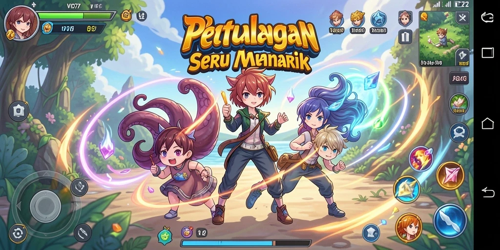 Tampilan gameplay seru dari VIO77 yang penuh karakter anime.